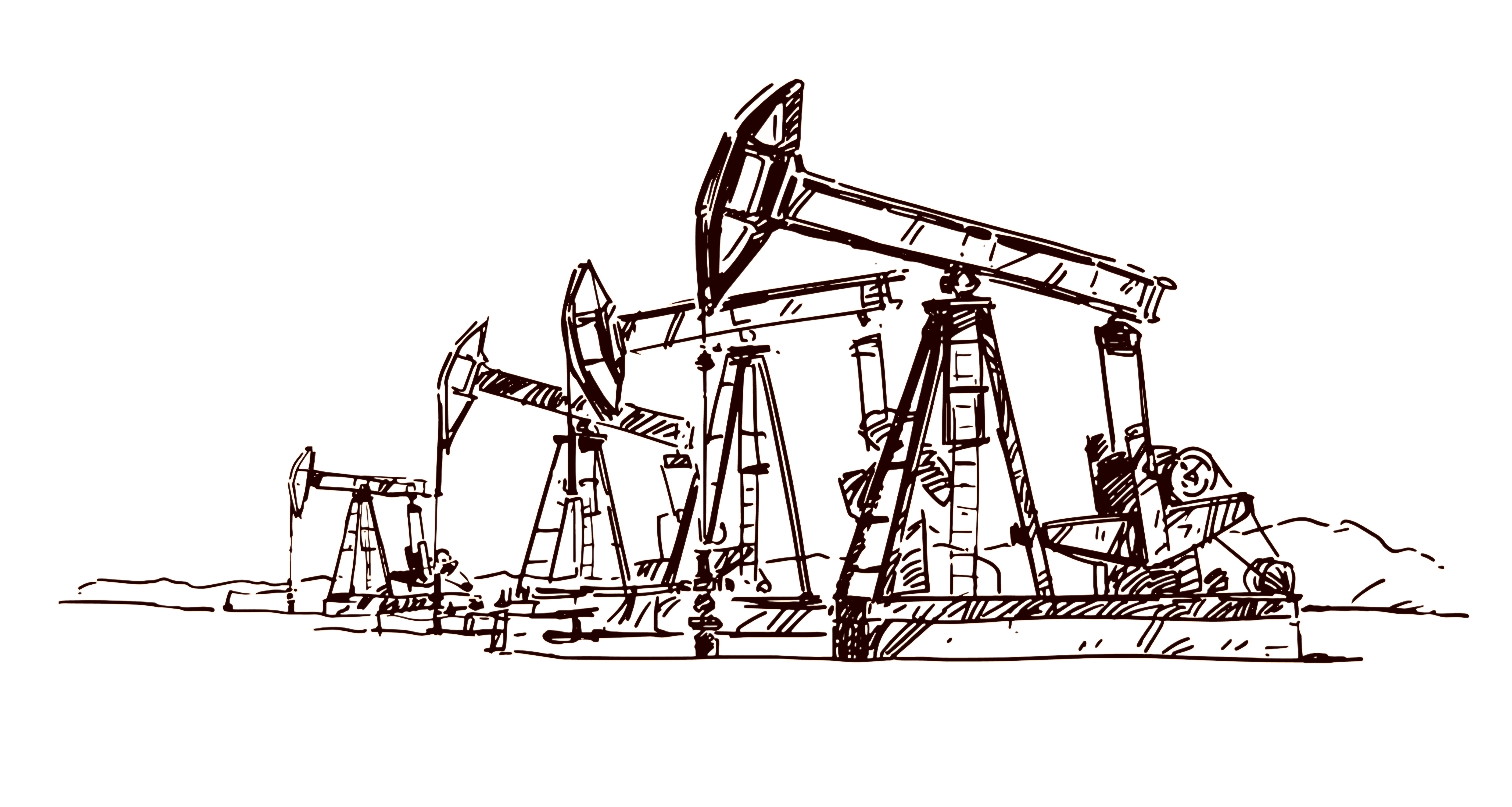 Oil pump jacks in the Permian Basin
